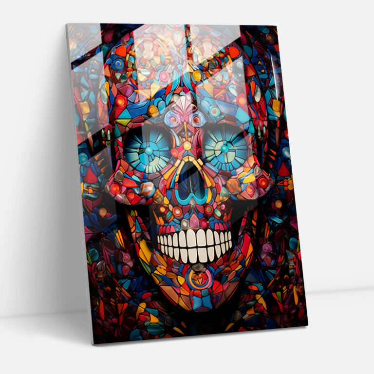 Catrina Kaleidoscope Glass Print - Los Muertos, Fascinating, Intricate, Bold Statement
