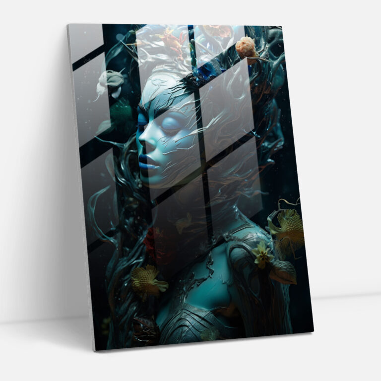 Underwater Mermaid Glass Print - Los Muertos, Los Muertos, Wall Decoration, Home Decoration
