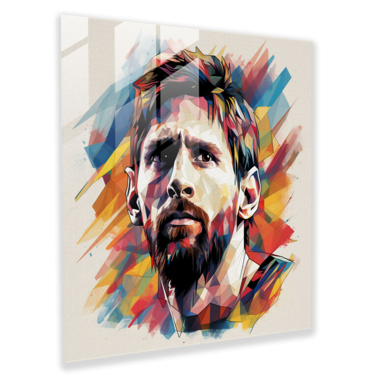 Lionel Messi Contemporary Glass Print - Lionel Messi, Creativity, Home Decoration, Glass Art