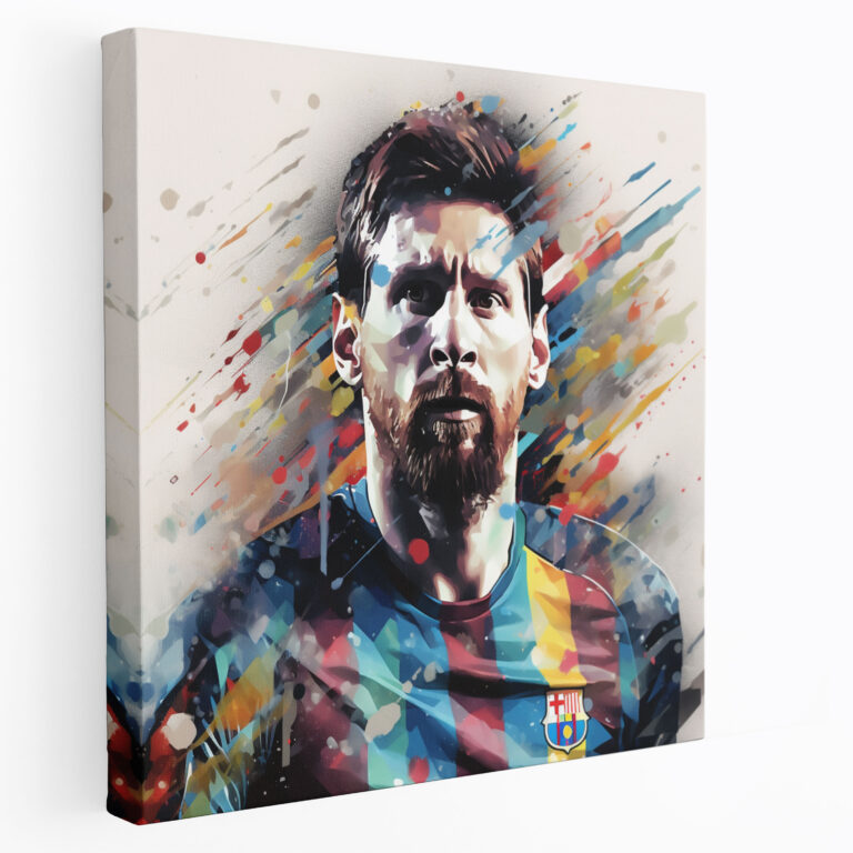 Lionel Messi Collage Canvas Print - Lionel Messi, Home Decoration, Collage Artwork, Lionel Messi