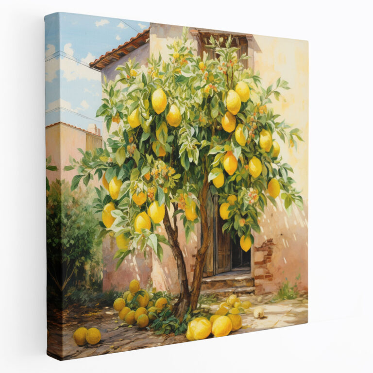 Lemon Tree Wall Decoration - Lemon Tree, Blooming Lemon Tree, Fragrance, Spring