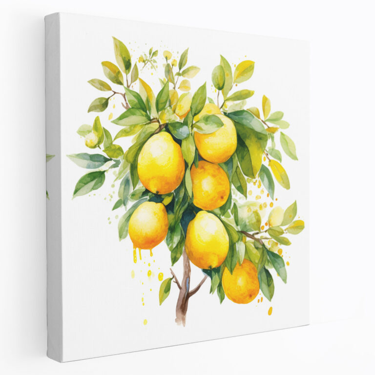Lemon Tree Canvas Print - Lemon Tree, Canvas Wall Art, Splash Of Color, Canvas