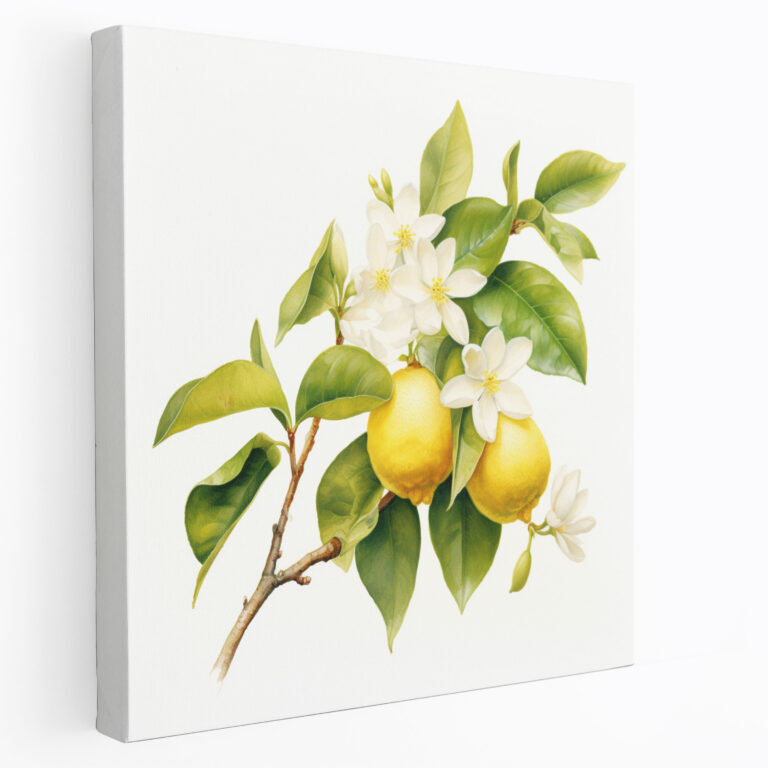 Lemon Tree Blossom Wall Art - Lemon Tree, Fragility, Nature, Canvas
