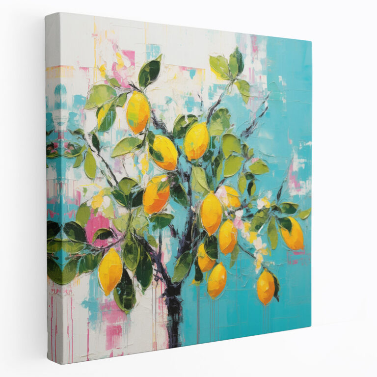 Lemon Tree Canvas Print - Abstract Expressionism Wall Art - Lemon Tree, Vibrant Colors, Wall Art, Home Decoration