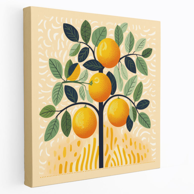Lemon Tree Canvas Print - Retro-Style Graphic Wall Art - Lemon Tree, Lemon Tree, Wall Art, Home Decoration
