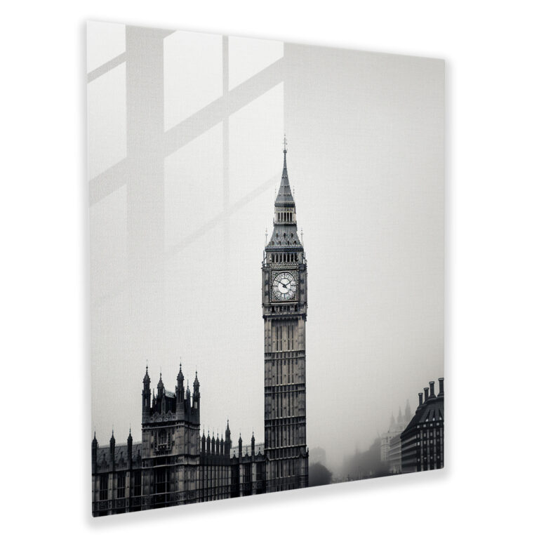 Sleek Minimalist Glass Print - Iconic Big Ben