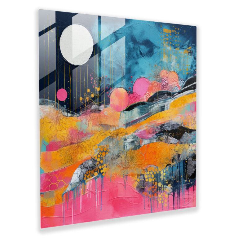 Chromatic Symphony: Vivid Glass Print Art