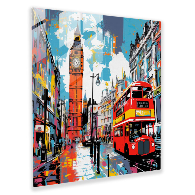 Dynamic Pop: Iconic Glass Print Artwork