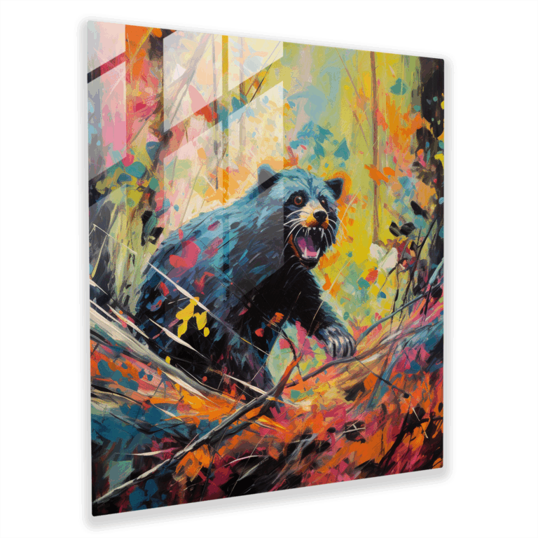 Bold Glass Print - Abstract Looney Tunes Glass Wall Art with Acrylic Art
