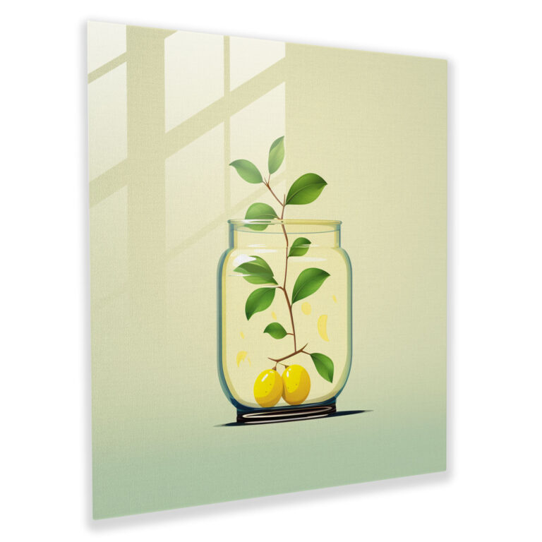 Lemon Tree Glass Print - Lemon Tree, Modern Art, Glass Wall Art, Lemon Tree