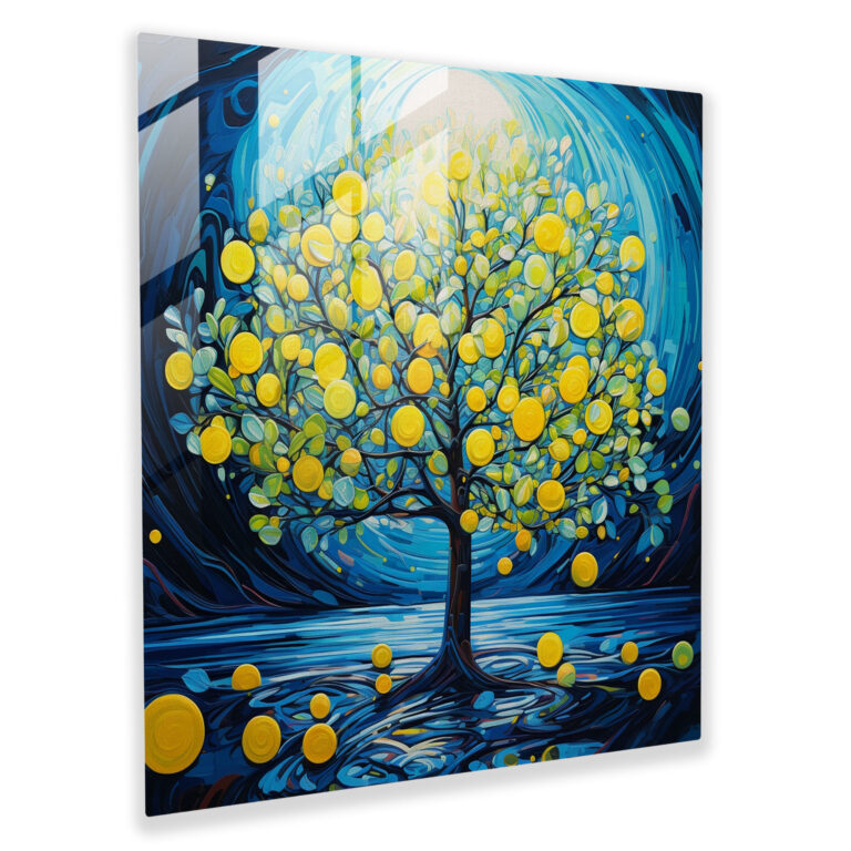 Lemon Tree Glass Print - Lemon Tree, Lemon Tree, Glass Wall Art, Glass Art