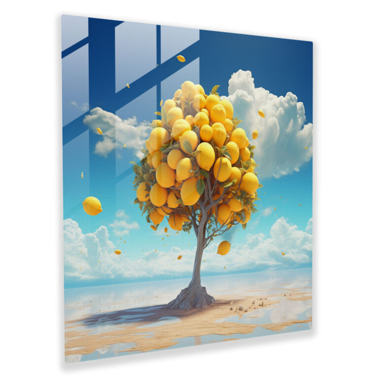 Dreamlike Lemon Tree Glass Print - Lemon Tree, Glass Print, Lemon Tree, Surrealism