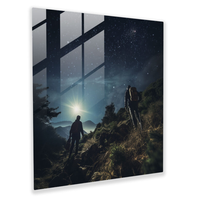 Midnight Adventure Glass Print - Midnight, Glass Art, Wilderness, Adventurous