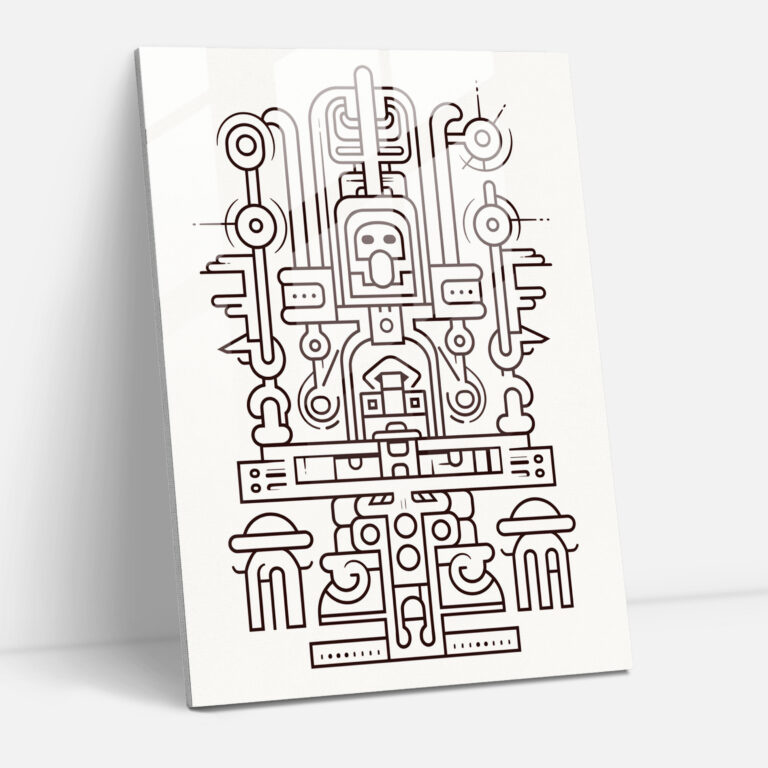 Inca Civilization Minimalist Glass Print - Mayan, Home Decoration, Inca Civilization, Modern Art
