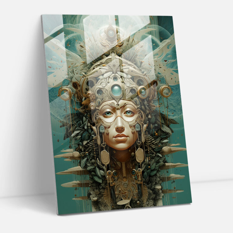 Inca Civilization Surreal Glass Print - Mayan, Glass Print, Wall Decoration, Modern Art