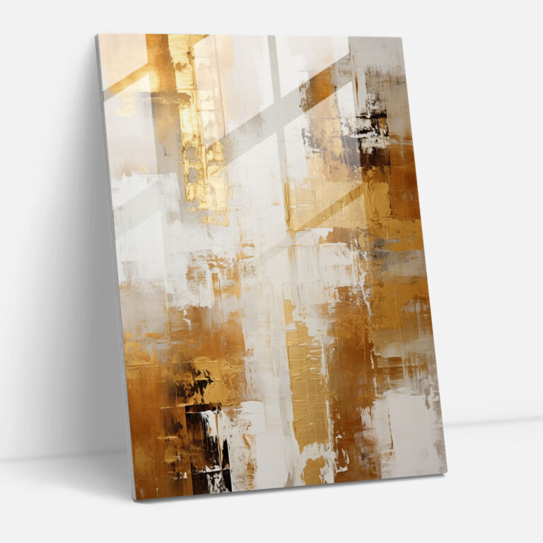 Inca Civilization Glass Print - Abstract Gold Treasure Inspired Wall Decoration - Mayan, Wall Decoration, Glass Wall Art, Abstract Design