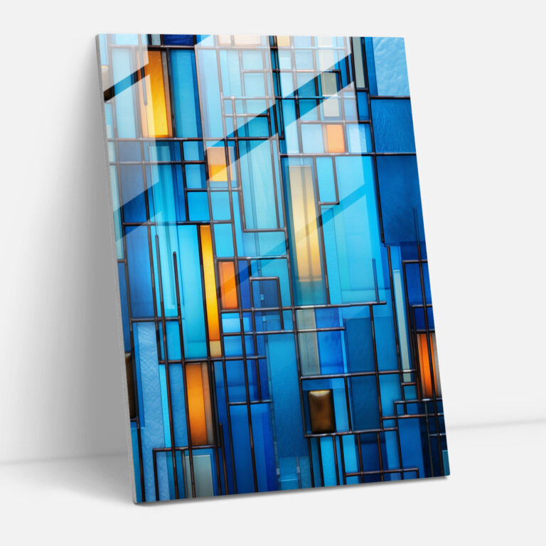 Inca Architecture Glass Print - Mayan, Contemporary Style, Modern Art, Home Decoration