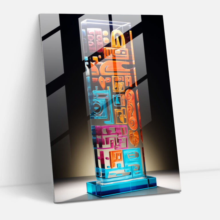 Harmony Of The Inca Glass Wall Art - Mayan, Fusion Of Past And Present, Contemporary, Wall Decoration