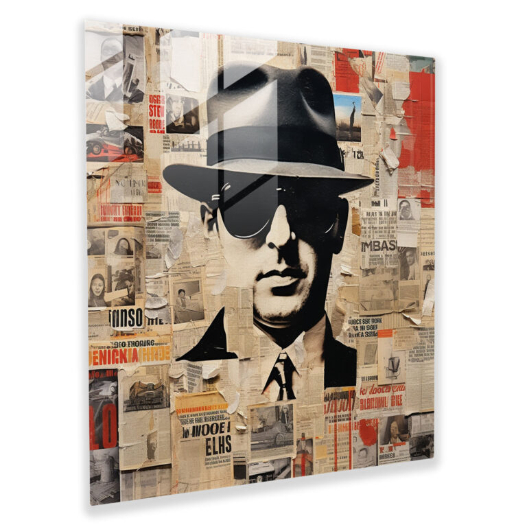 Surreal Chronicles - Mafia Infused Glass Wall Art