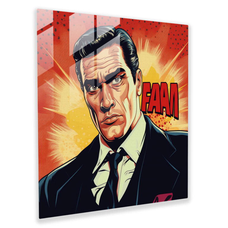 Pulp Legends - Comic Book Mafia Glass Wall Art