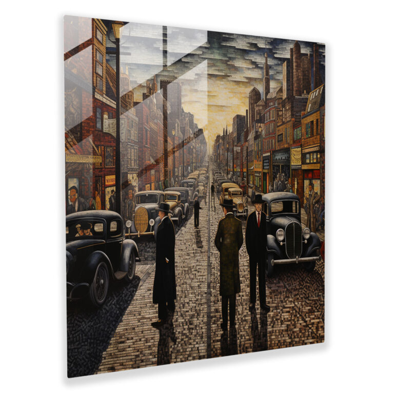 Sublime Tapestry Glass Print - Glass Wall Art for Home Decoration and Wall Decor - Pointillist Glass Mosaic