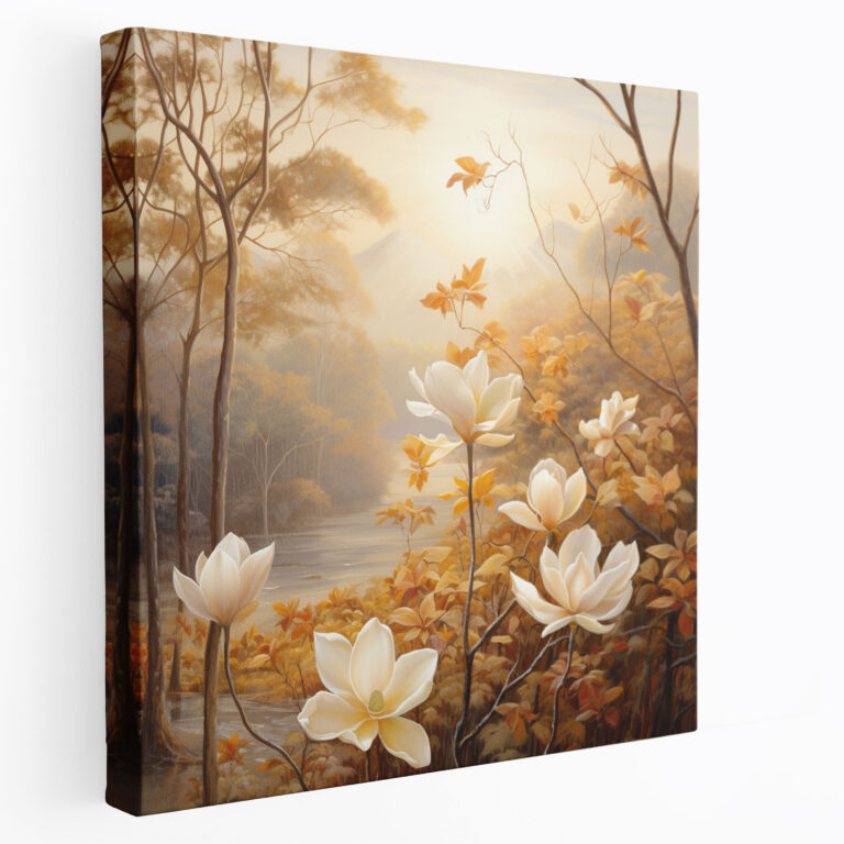 Autumn Magnolia Canvas Print - Magnolia, Canvas Wall Art, Canvas, Serene Scene