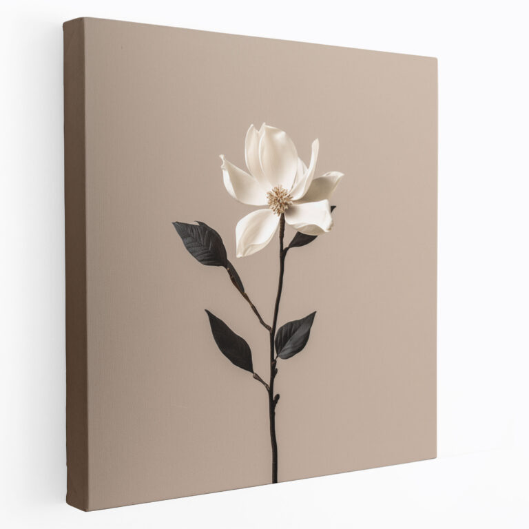 Minimalist Magnolia Canvas Print - Magnolia, Minimalist Magnolia, Wall Decoration, Magnolia