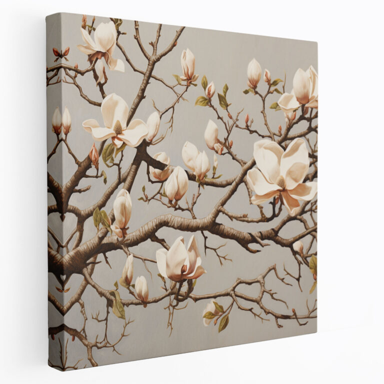 Magnolia Branch Canvas Print - Magnolia, Magnolia, Wall Decoration, Home Decoration