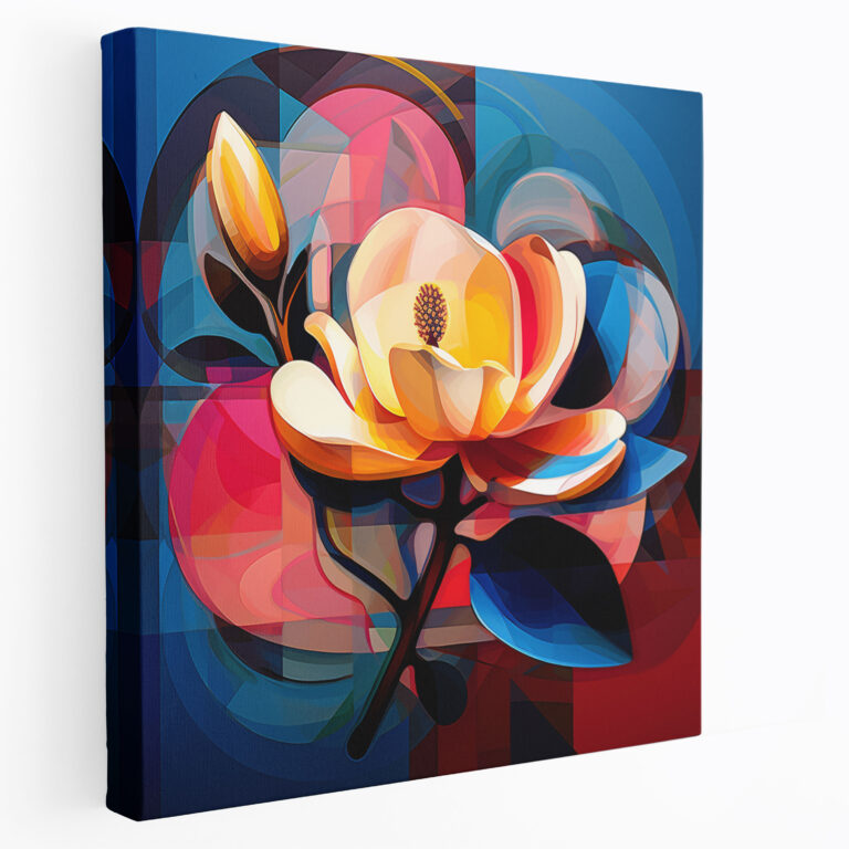 Magnolia Canvas Print - Magnolia, Modern Interpretation, Canvas, Vibrant Colors
