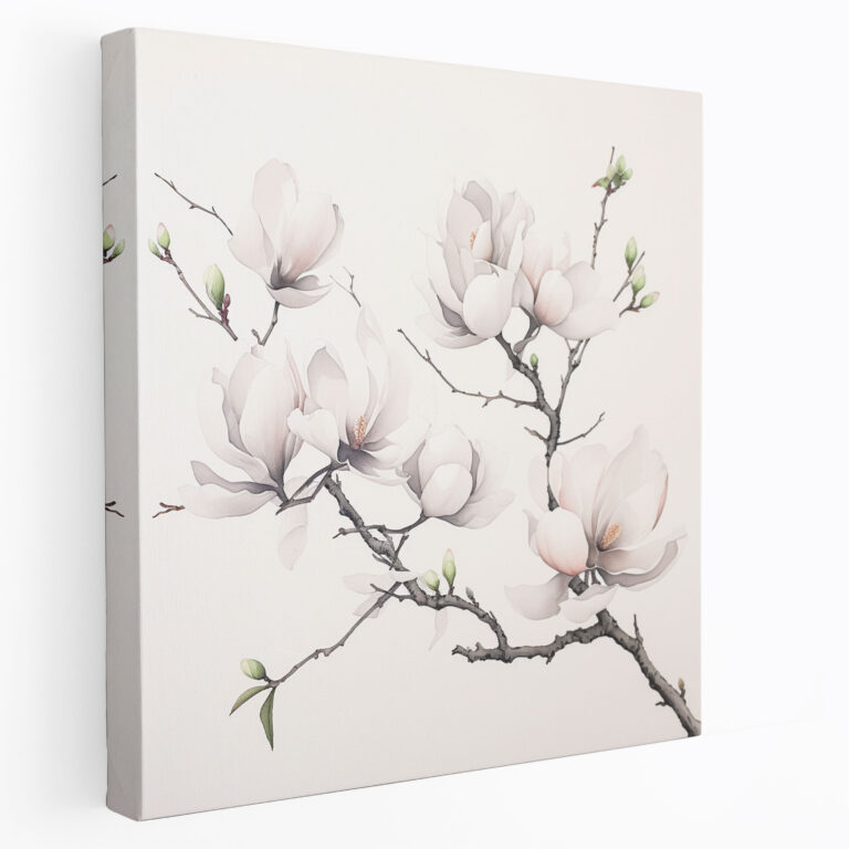 Magnolia Wall Art - Magnolia, Canvas, Traditional Chinese Ink Painting, Magnolia