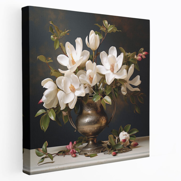 Magnolia Wall Decoration: Vintage-Inspired Painting - Magnolia, Wall Decoration, Wall Art, Home Decoration