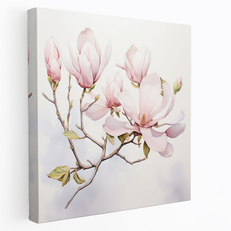 Dreamy Magnolia Canvas Print - Watercolor Wall Art - Magnolia, Watercolor, Home Decoration, Soft Pastel