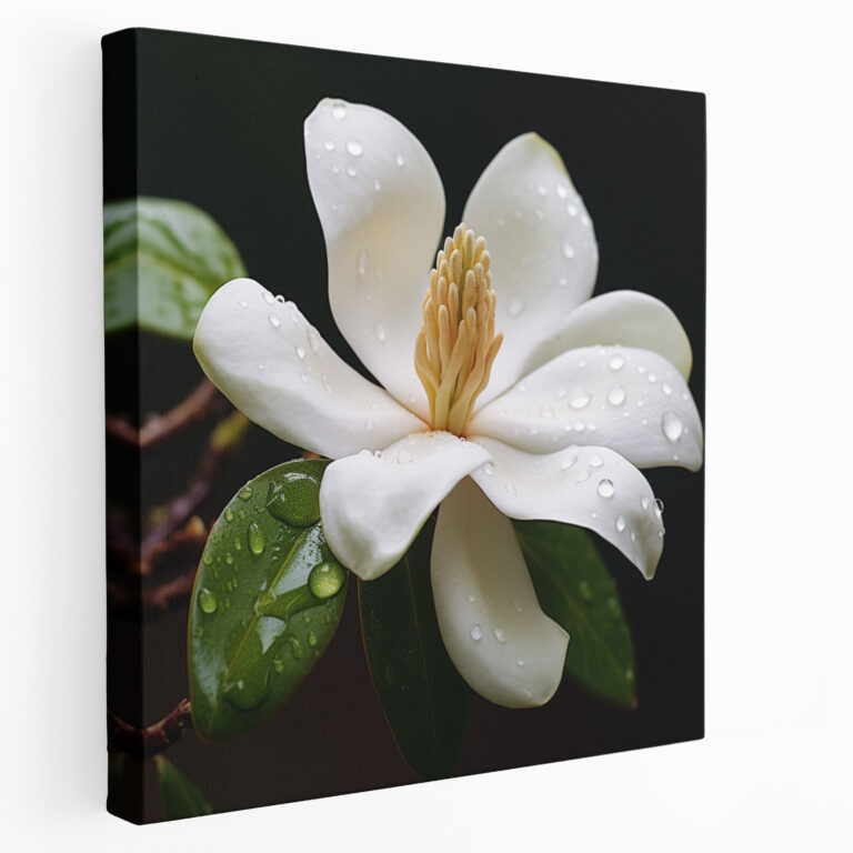 Purity Magnolia Canvas Print - Close-Up Wall Art - Magnolia, Magnolia, Purity, Home Decoration
