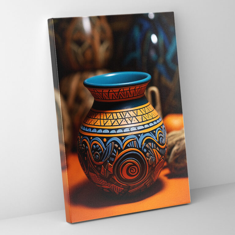 Inca Civilization Canvas Print - Traditional Inca Pottery Wall Art - Mayan, Canvas, Home Decoration, Inca Civilization Art