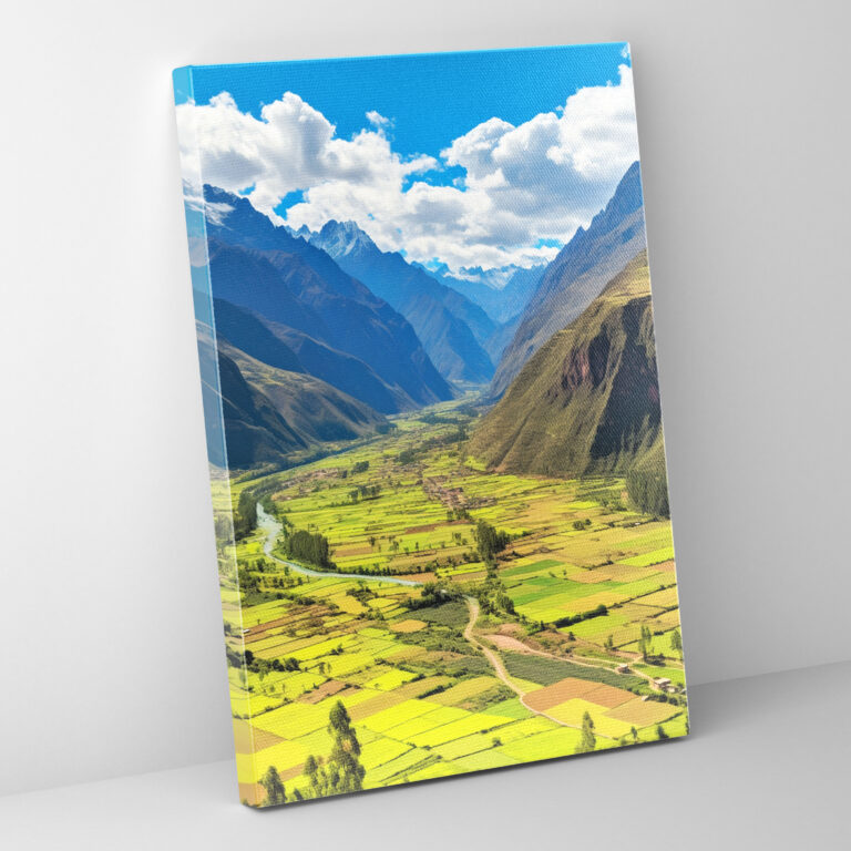 Inca Civilization Wall Art - Sacred Valley Panoramic Canvas Print - Mayan, Home Decoration, Wall Art, Canvas