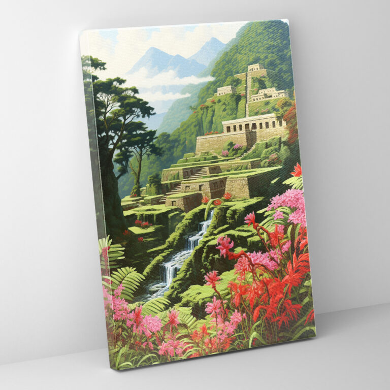 Inca Civilization Wall Art - Serene Inca Garden Canvas Print - Mayan, Wall Decoration, Canvas, Inca Civilization