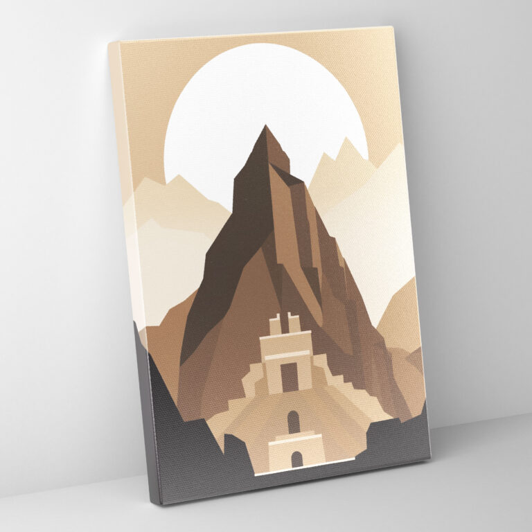 Inca Civilization Wall Art - Minimalist Illustration - Mayan, Home Decoration, Inca Civilization, Canvas Print