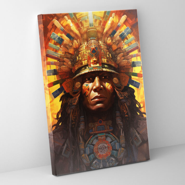 Inca Civilization Radiant Canvas Print - Mayan, Home Decoration, Inca Civilization, Sun God
