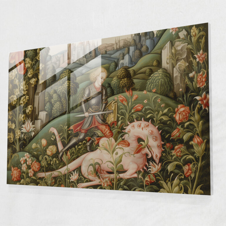Medieval Knight Glass Print - Medieval, Glass Wall Art, Knight, Lush Landscapes