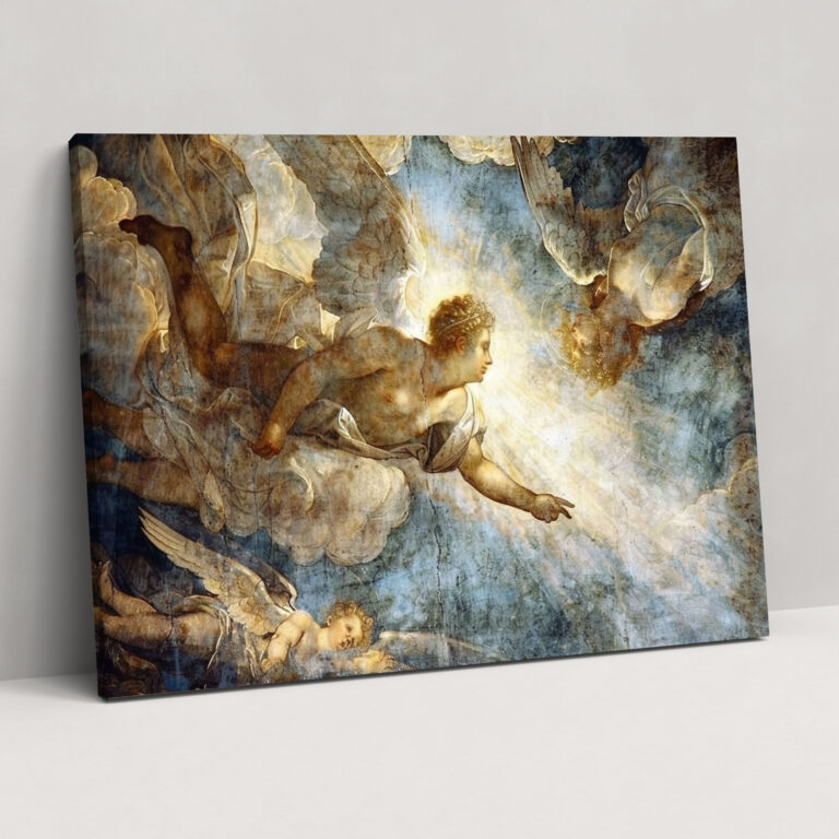 Heavenly Scene Wall Art - Michelangelo, Michelangelo Style, Wall Decoration, Wall Art
