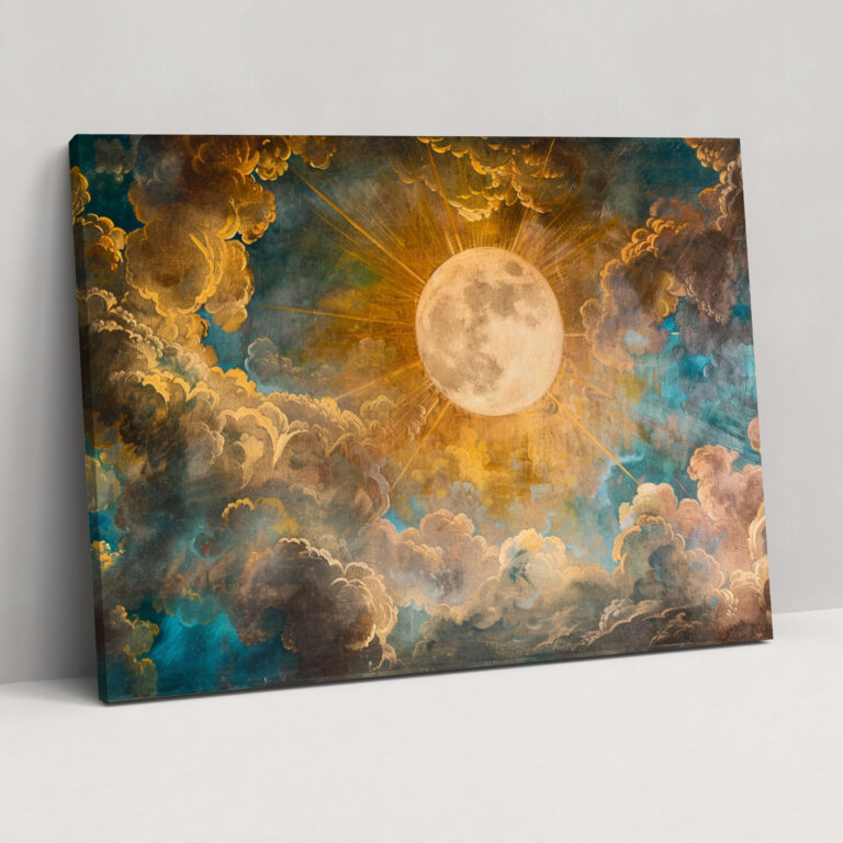 Celestial Landscape Canvas Print - Michelangelo, Wall Art, Canvas, Canvas Print