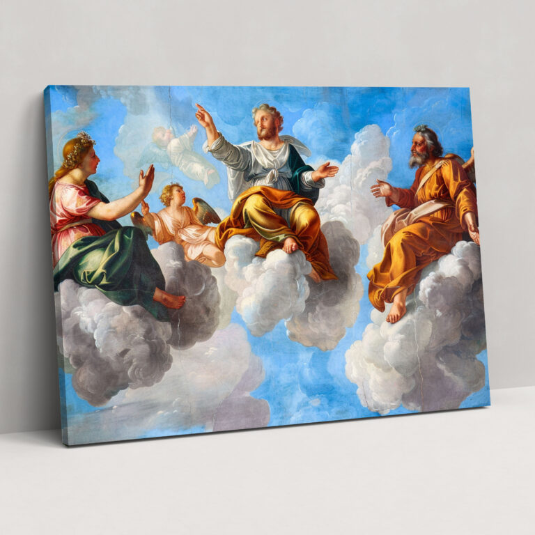 Michelangelo Canvas Print - Saints In A Heavenly Setting - Michelangelo, Home Decoration, Michelangelo, Canvas