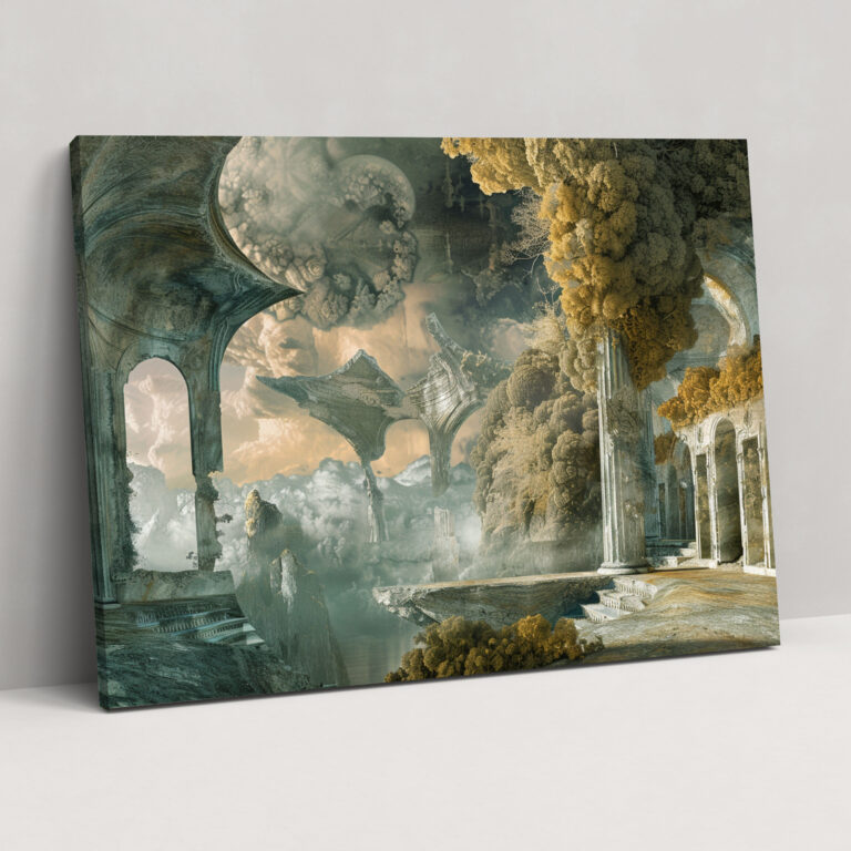 Michelangelo Dreamlike Landscapes Canvas Print - Michelangelo, Canvas Wall Art, Wall Art, Canvas