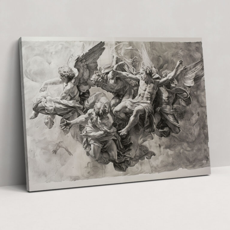 Michelangelo Powerful Figures Wall Art - Michelangelo, Wall Decoration, Decor Accents, Canvas Print