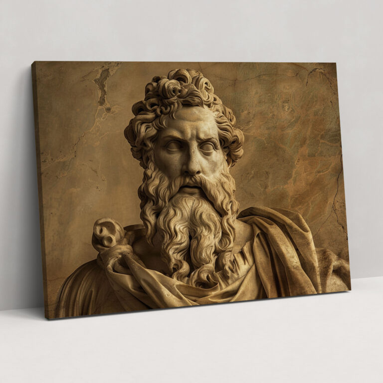 Michelangelo Religious Figure Canvas Print - Michelangelo, Canvas Wall Art, Wall Art, Canvas