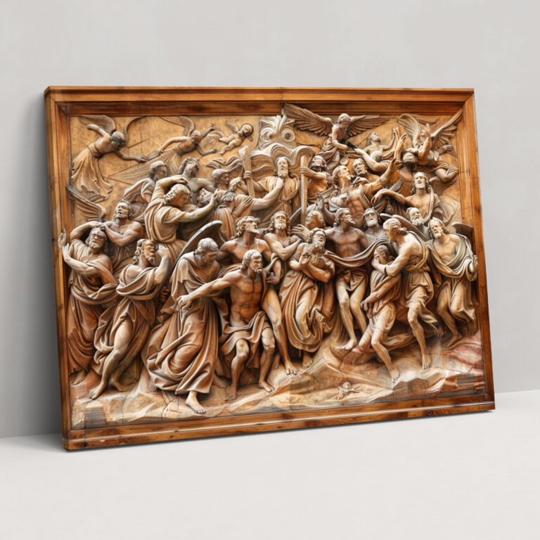 Michelangelo Dramatic Biblical Scene Wall Decoration - Michelangelo, Canvas Wall Art, Michelangelo, Wall Decoration