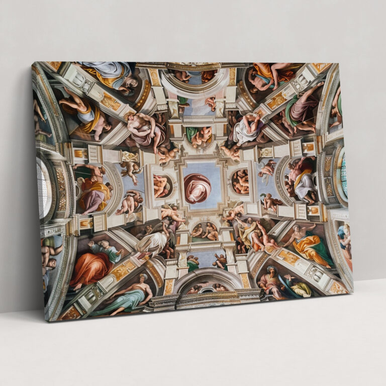 Michelangelo Intricate Ceiling Frescoes Canvas Print - Michelangelo, Canvas Wall Art, Home Decoration, Canvas