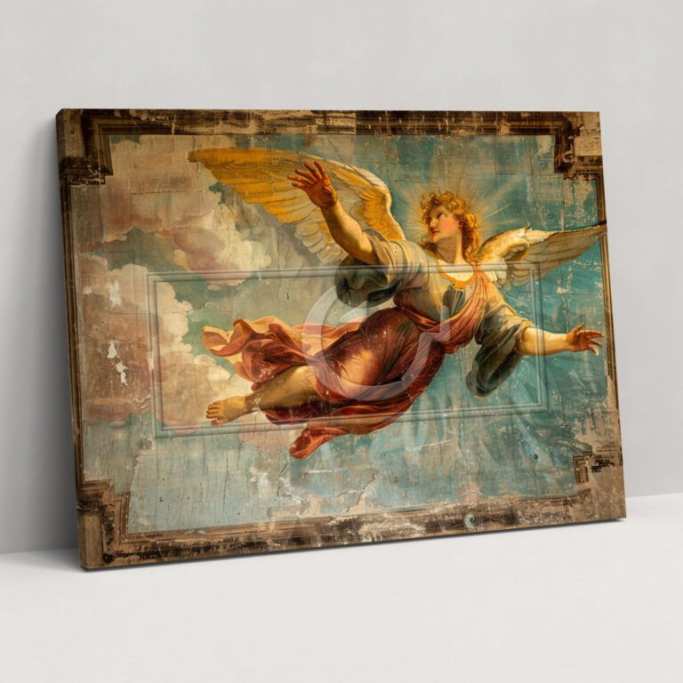 Michelangelo Canvas Print - Majestic Angel From Heaven Wall Art - Michelangelo, Wall Decoration, Canvas Print, Home Decoration