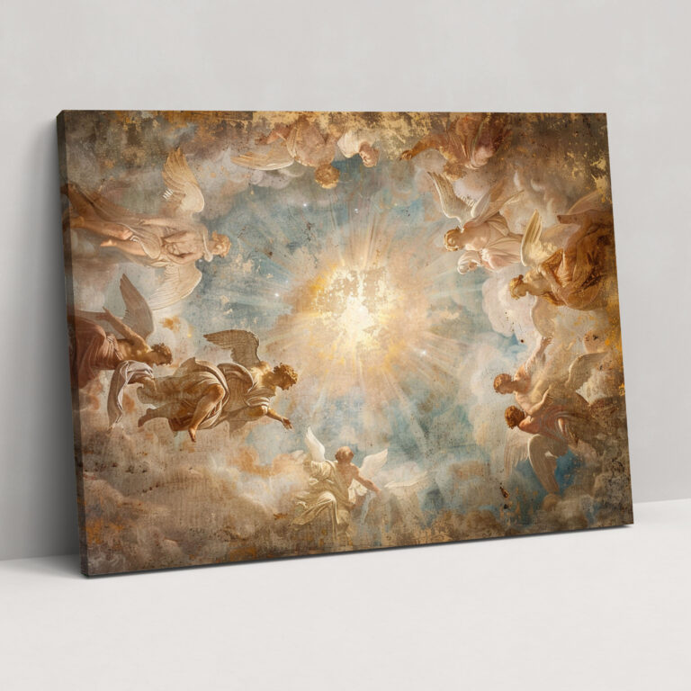 Michelangelo Canvas Print - Heavenly Vision Ethereal Beings Wall Art - Michelangelo, Home Decoration, Wall Art, Wall Decoration