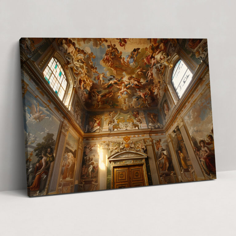 Michelangelo Wall Decoration - Vibrant Frescoes - Michelangelo, Wall Decoration, Home Decoration, Canvas